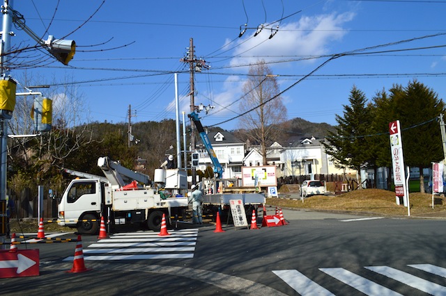 のぞみ坂・信号機設置工事